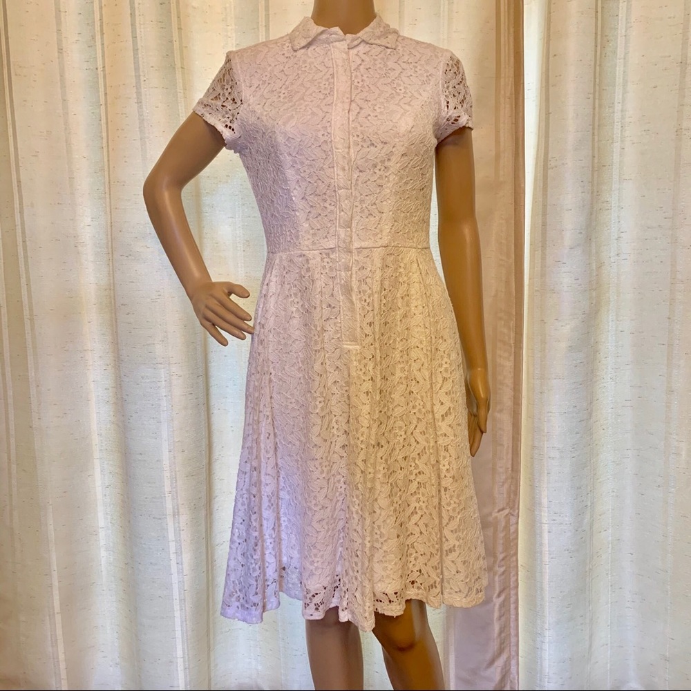 🦋 Gorgeous White Work or Church Dress